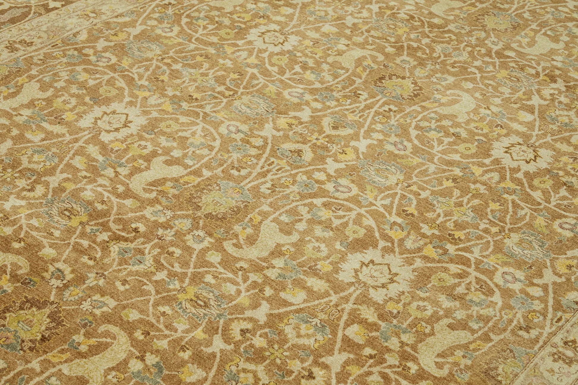 Tebriz Bej Klasik Yün Pamuk El Dokuma Halısı 256x348 Agacan