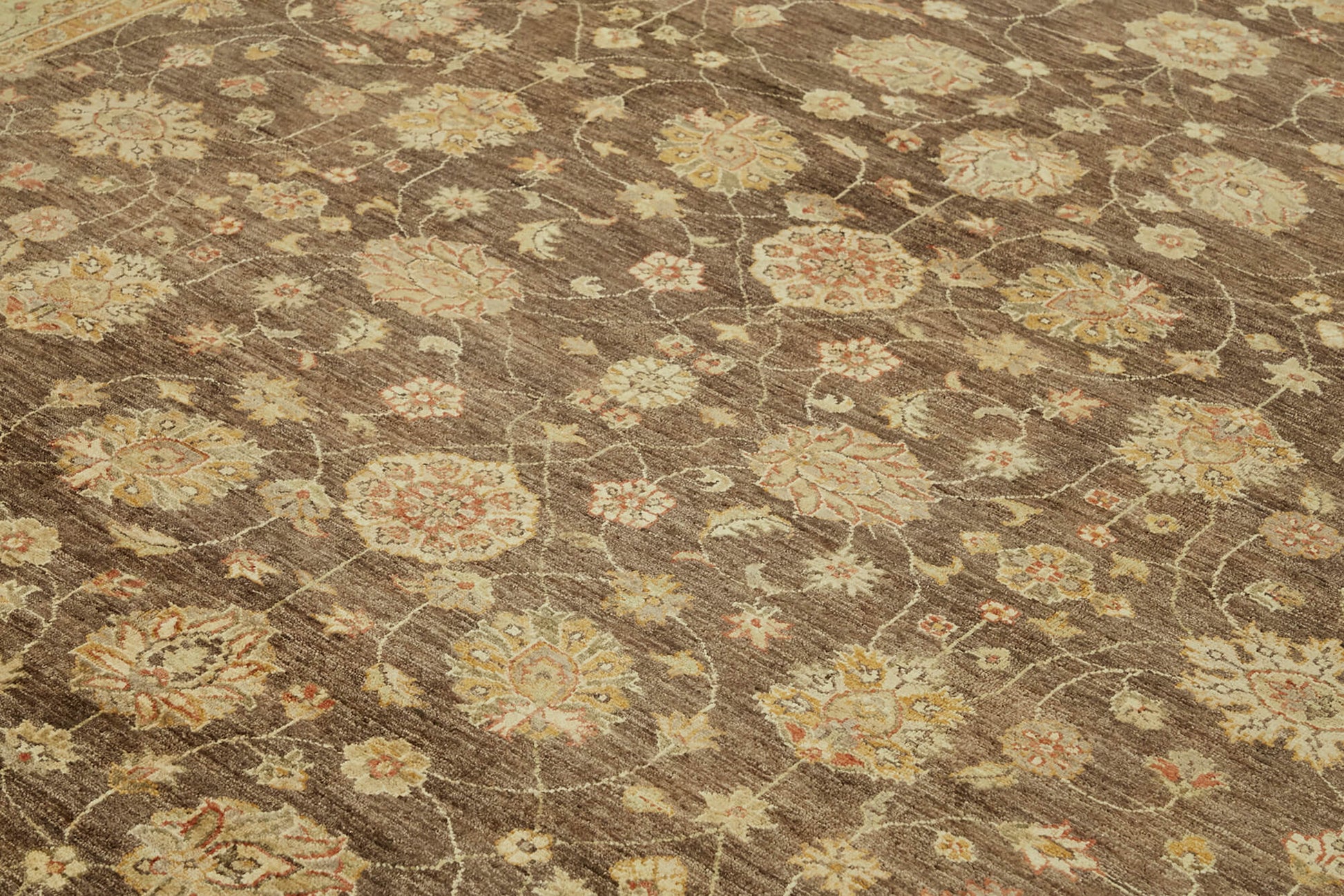 Tebriz Bej Klasik Yün Pamuk El Dokuma Halısı 277x328 Agacan