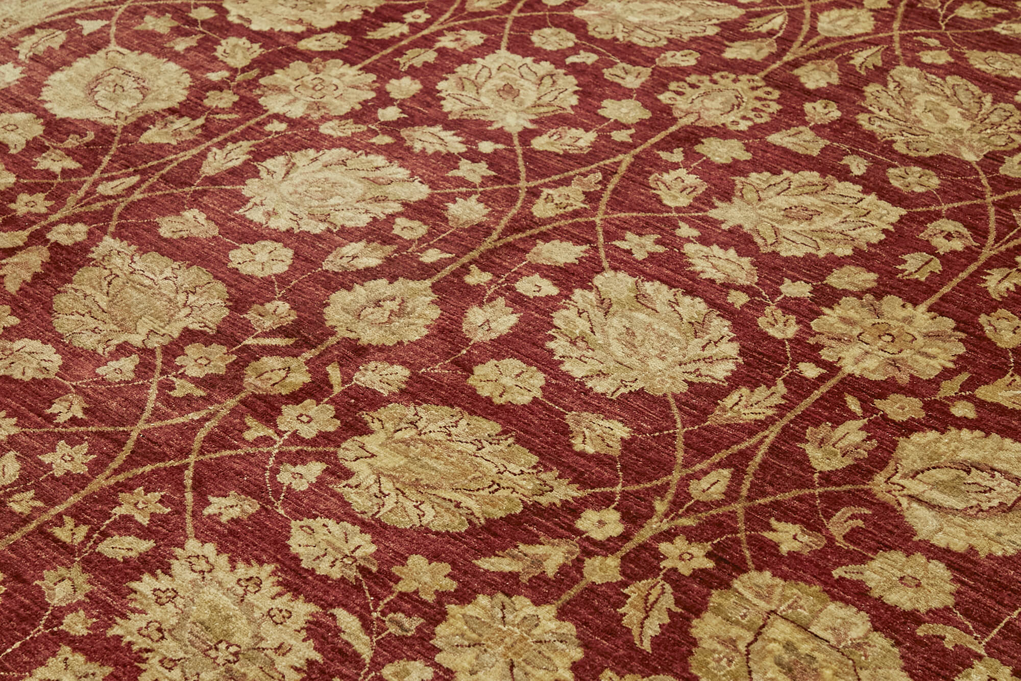 Tebriz Bej Klasik Yün Pamuk El Dokuma Halısı 274x350 Agacan