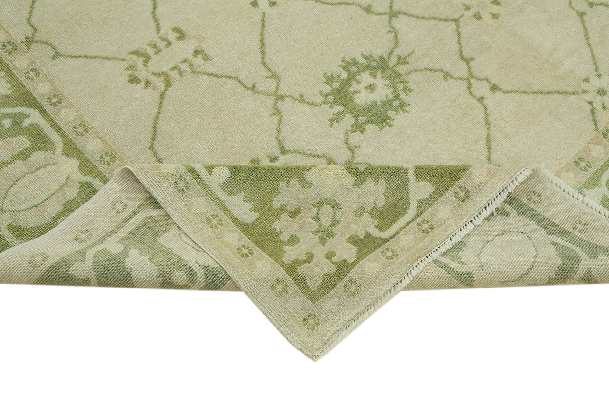 Tebriz Bej Klasik Yün Pamuk El Dokuma Halısı 246x300 Agacan