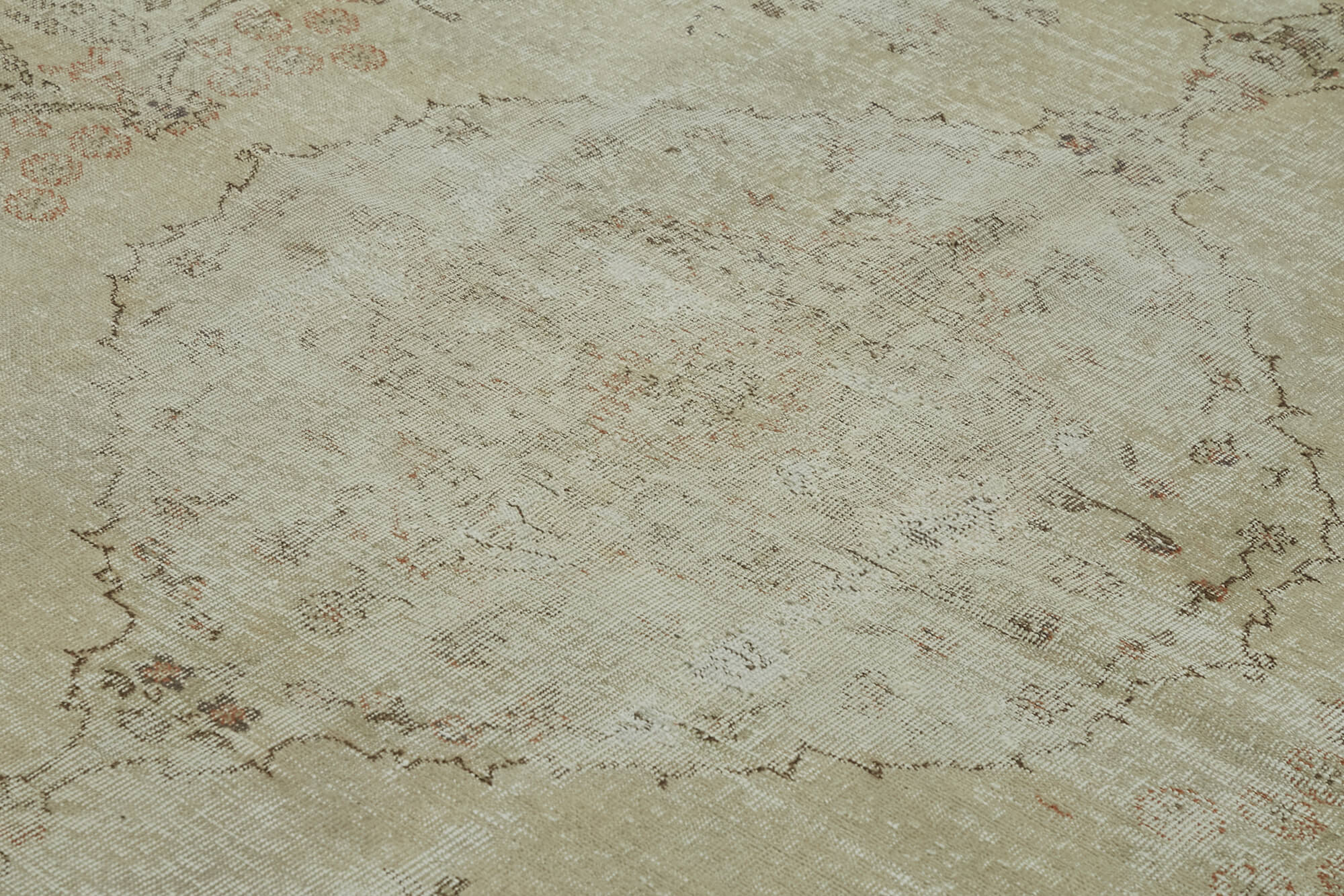 Persian Bej Klasik Yün Pamuk El Dokuma Halısı 262x361 Agacan