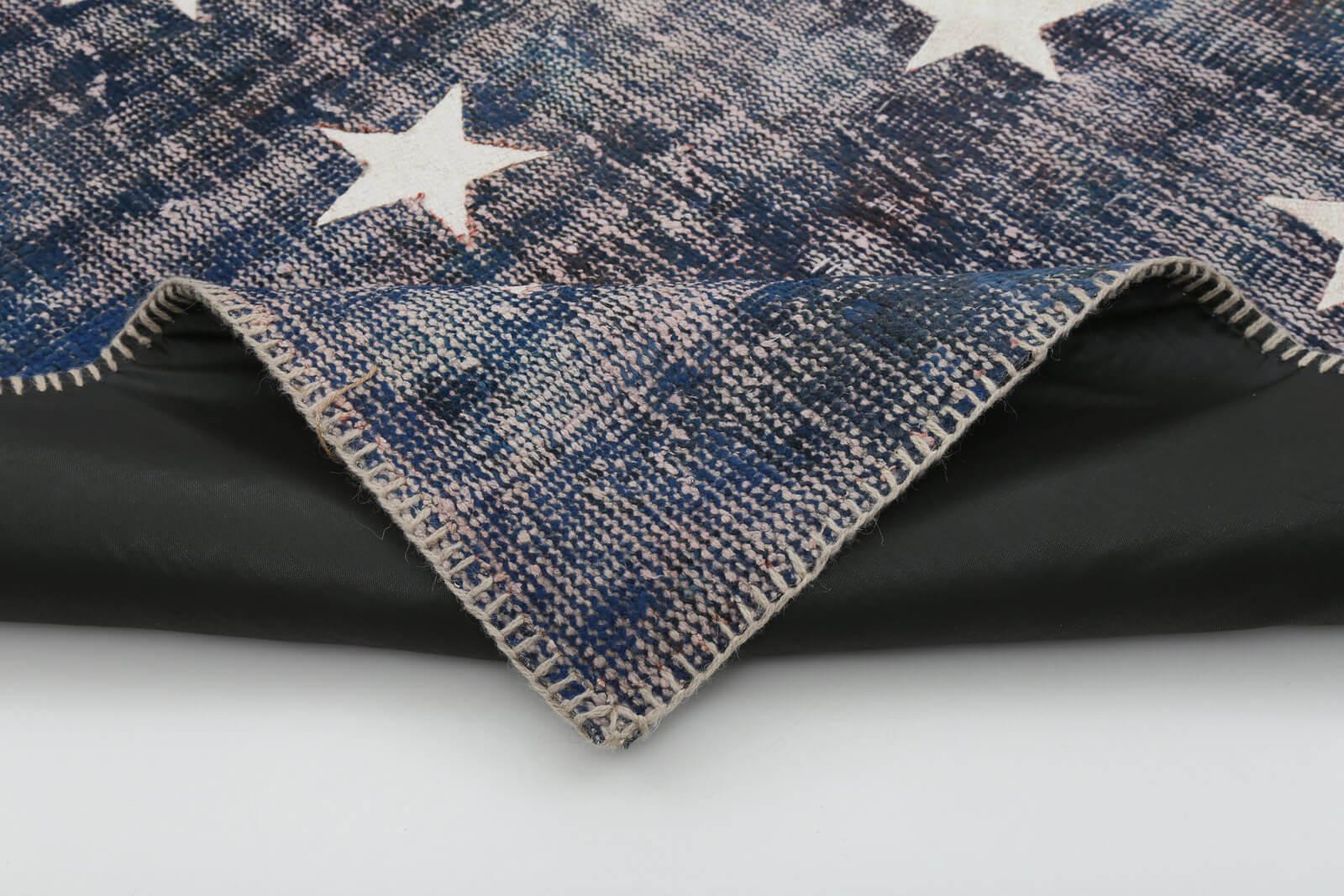 Flag Patchwork Kırmızı Figürlü Pamuk Yün El Dokuma Halısı 200x300 Agacan