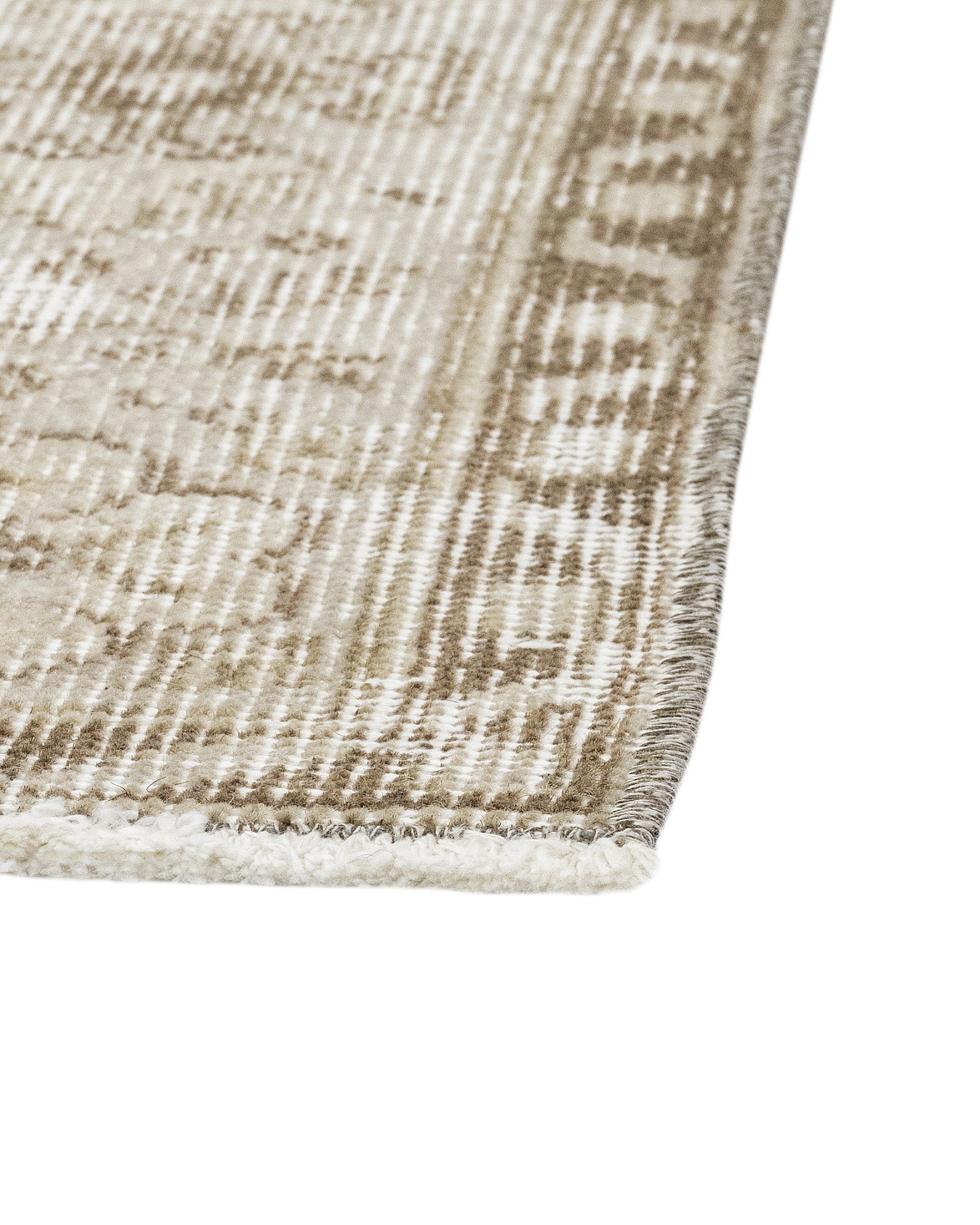 Vintage Kahverengi Göbekli Yün ve Pamuk El Dokuma Halı 176x294 Şark Halı