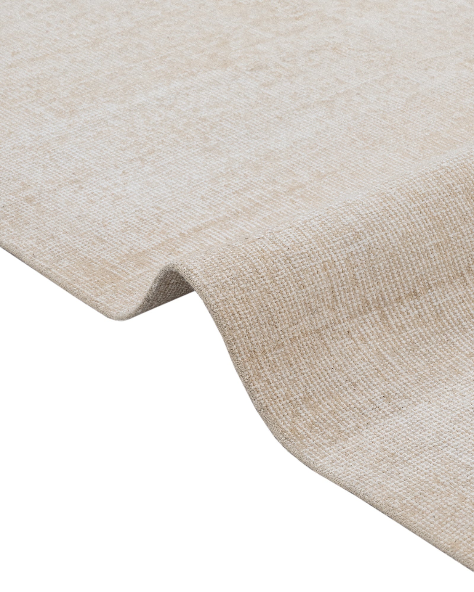 Vintage Krem Çiçekli Yün ve Pamuk El Dokuma Halı 177x277 Şark Halı