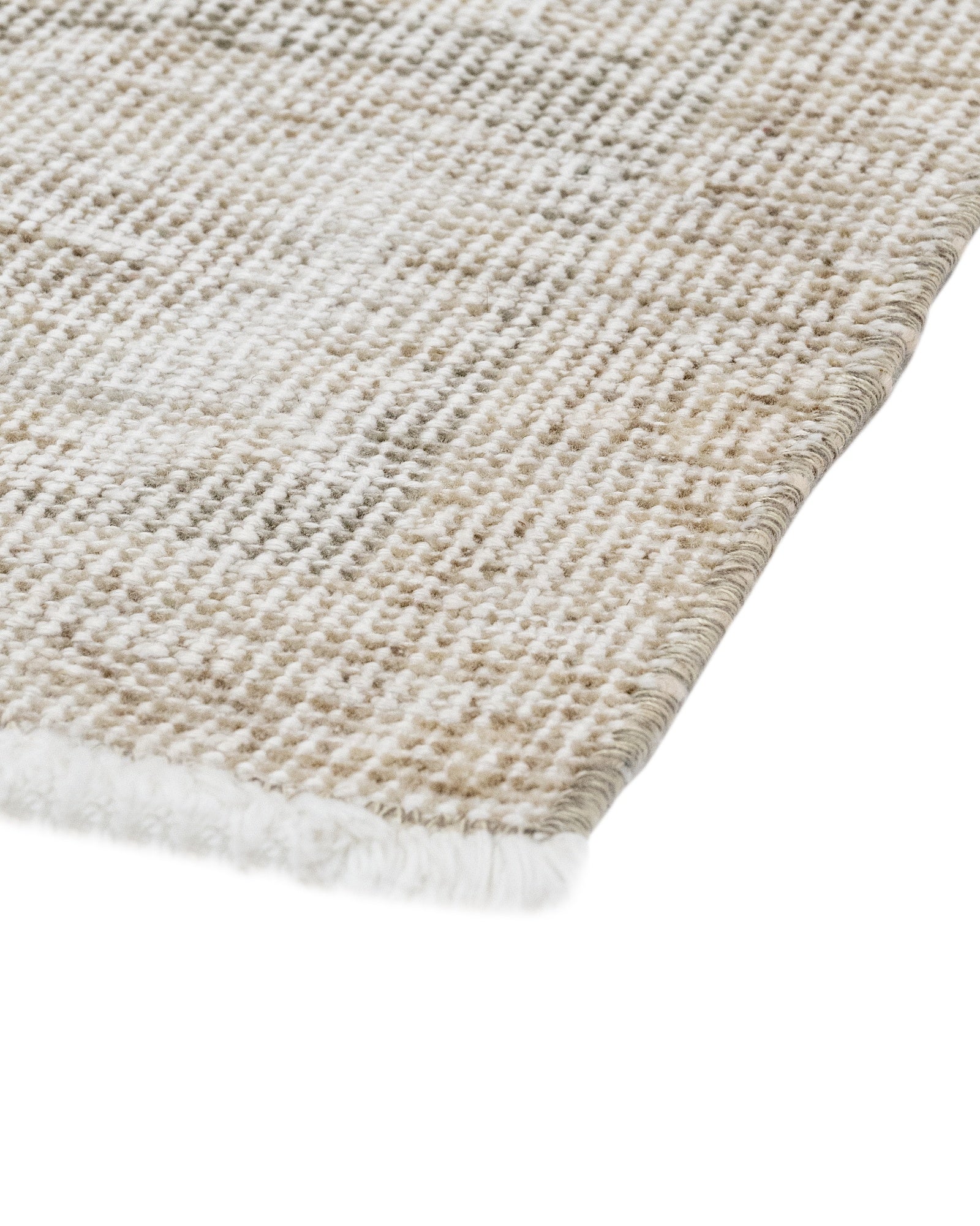 Vintage Krem Göbekli Yün ve Pamuk El Dokuma Halı 176x280 Şark Halı