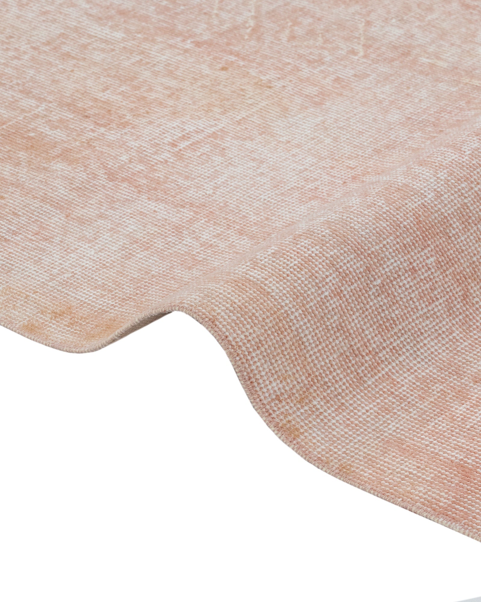 Vintage Pembe Çiçekli Yün ve Pamuk El Dokuma Halı 199x299 Şark Halı