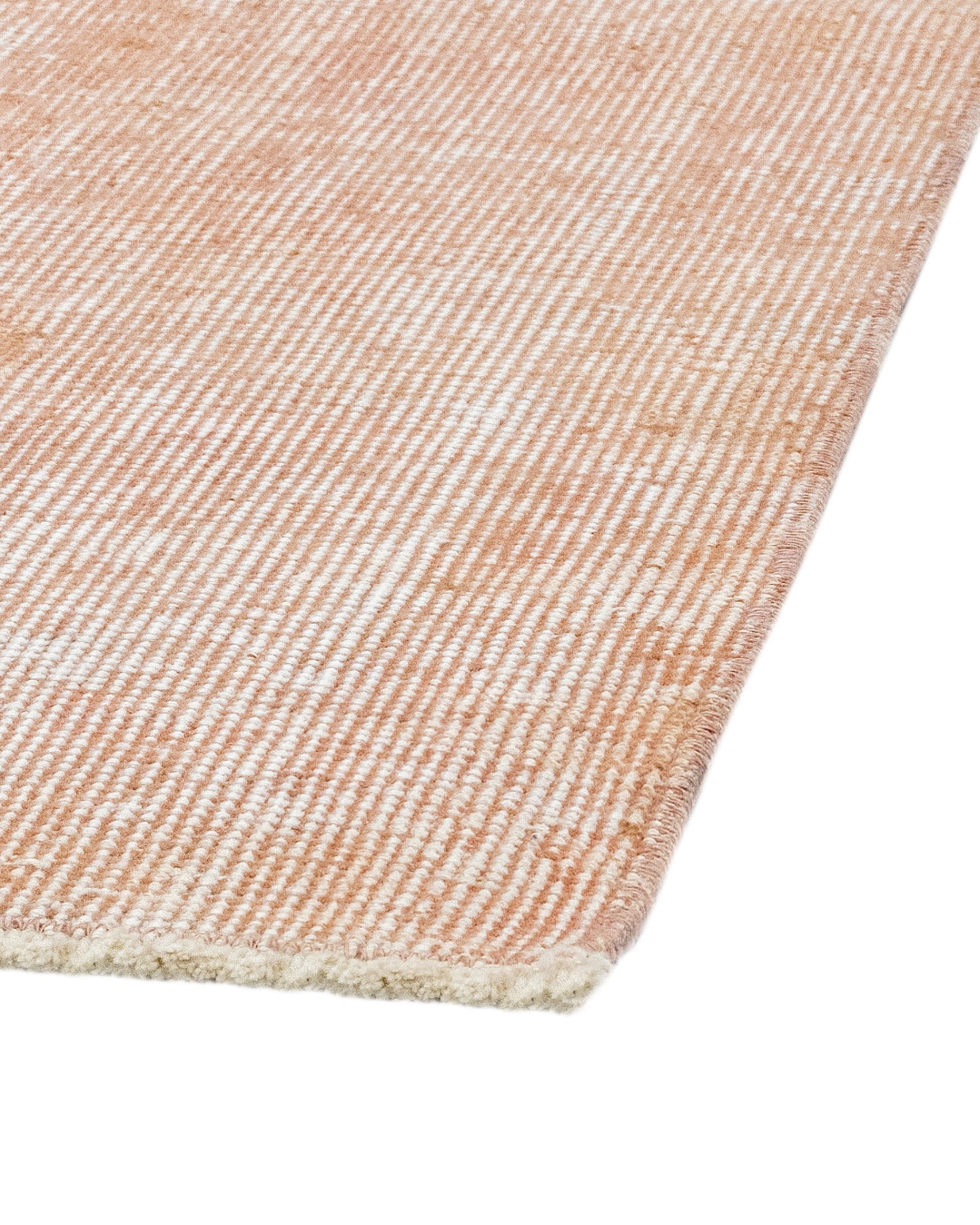 Vintage Pembe Çiçekli Yün ve Pamuk El Dokuma Halı 199x299 Şark Halı