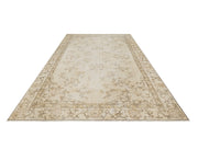 Vintage Kahverengi Göbekli Yün ve Pamuk El Dokuma Halı 164x250 Şark Halı