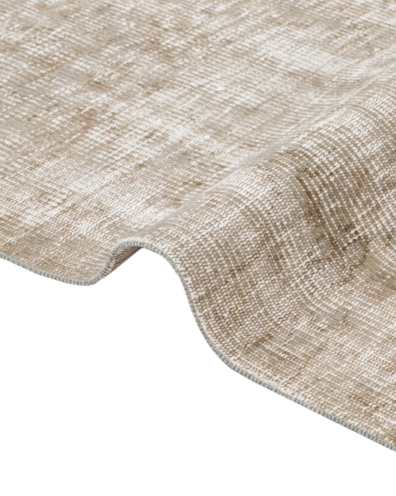 Vintage Kahverengi Eskitme Yün ve Pamuk El Dokuma Halı 179x304 Şark Halı