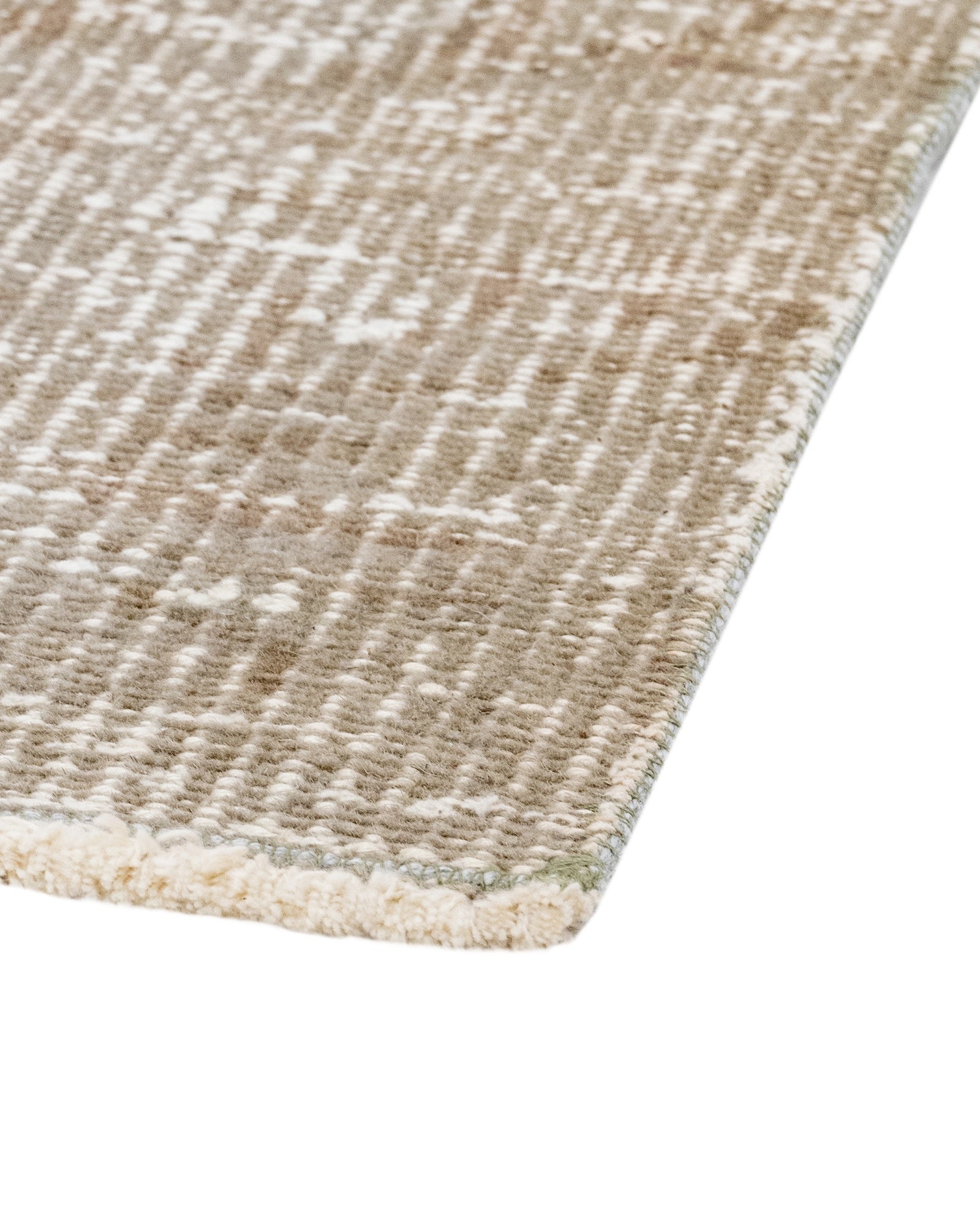 Vintage Kahverengi Eskitme Yün ve Pamuk El Dokuma Halı 179x304 Şark Halı