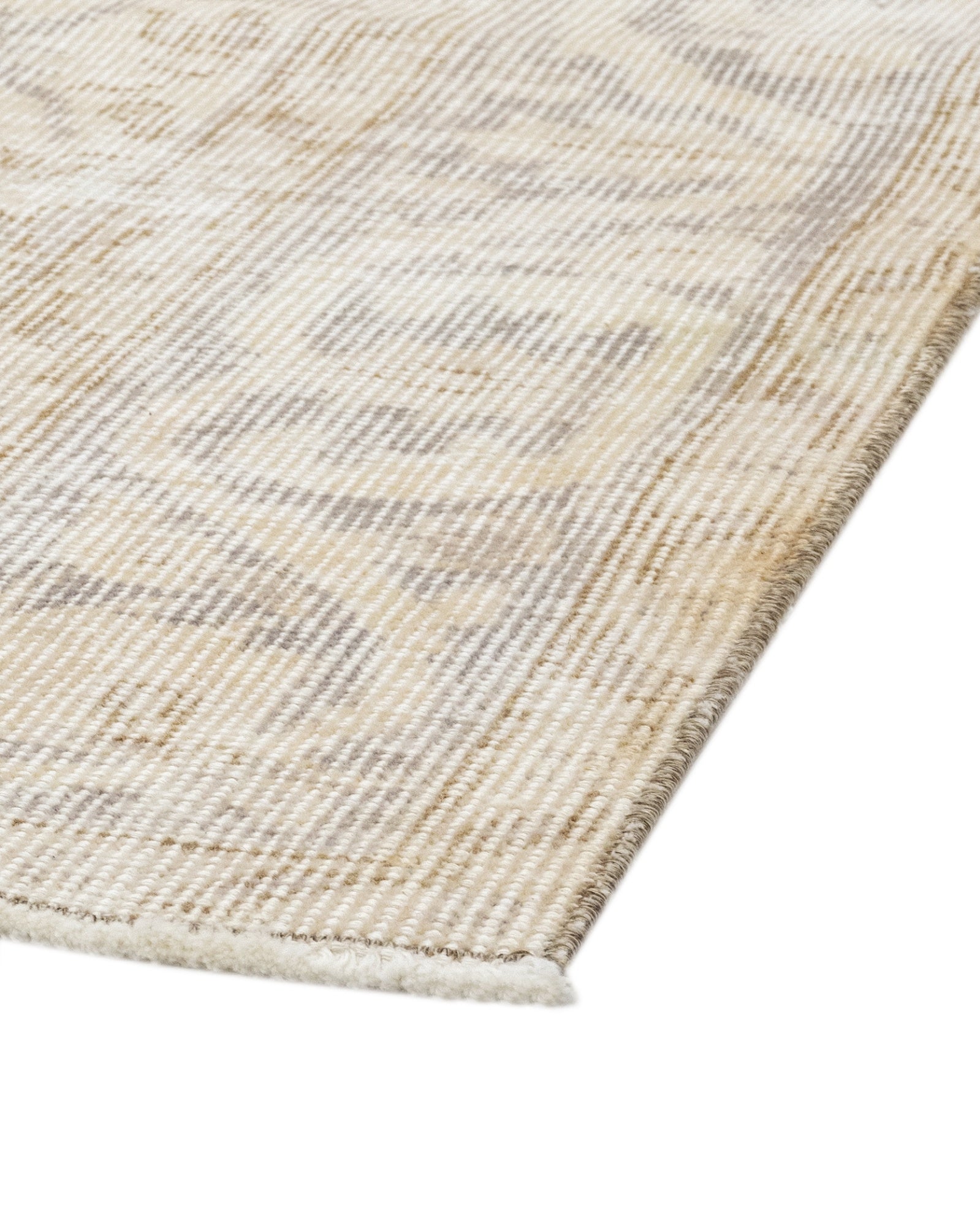 Vintage Bej Göbekli Yün ve Pamuk El Dokuma Halı 182x308 Şark Halı