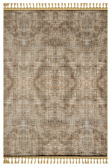 Beige Brown Bohemian Living Room Rug 4098 - Polyester