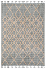 Grey Beige Modern Geometric Living Room Rug Baklava - Polyester