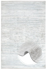 Light Grey White Modern Living Room Rug Without Motifs - Acrylic