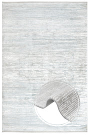 Bej Beyaz Abstract Dokulu Halı - Toz Vermez