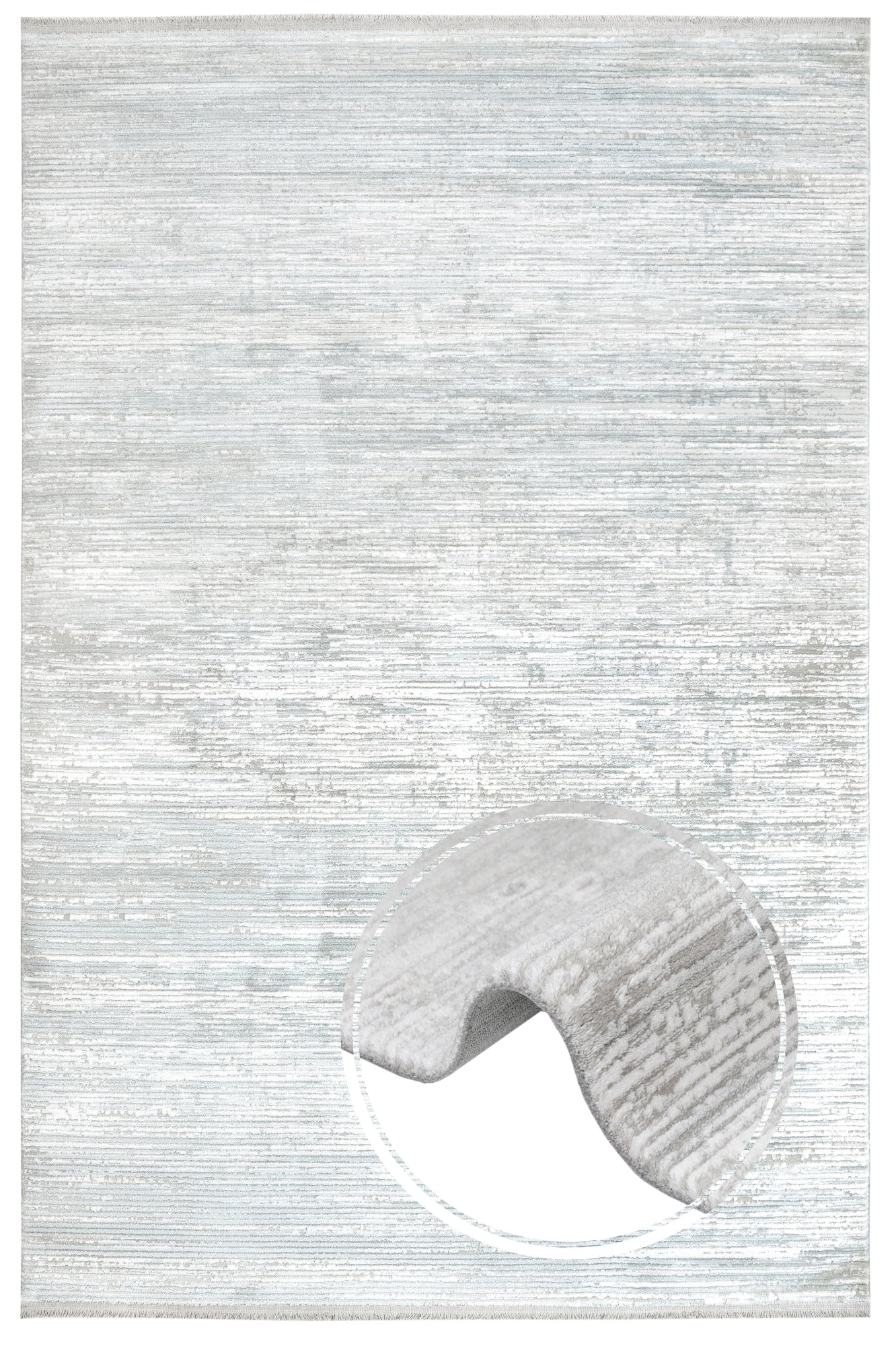 Bej Beyaz Abstract Dokulu Halı - Toz Vermez