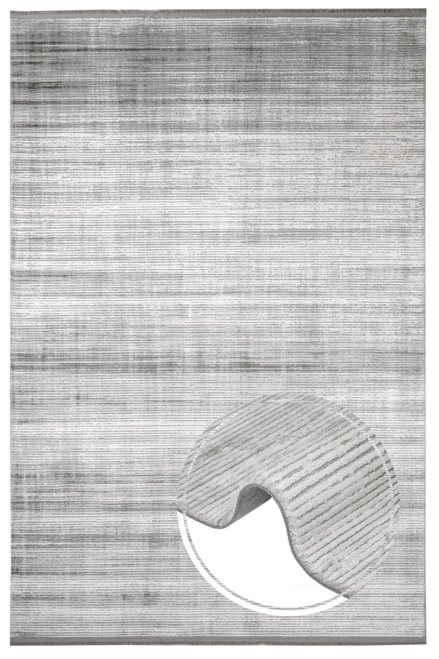 Antrasit Beyaz Dokulu Geometrik Halı - Toz Vermez