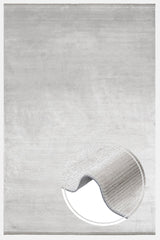 Light Grey Modern Living Room Rug Plain - Acrylic Machine Woven