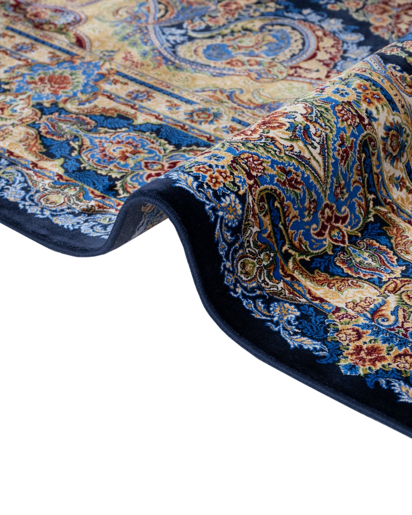 Sage Lacivert Klasik Viskon Makine Halısı Artemis