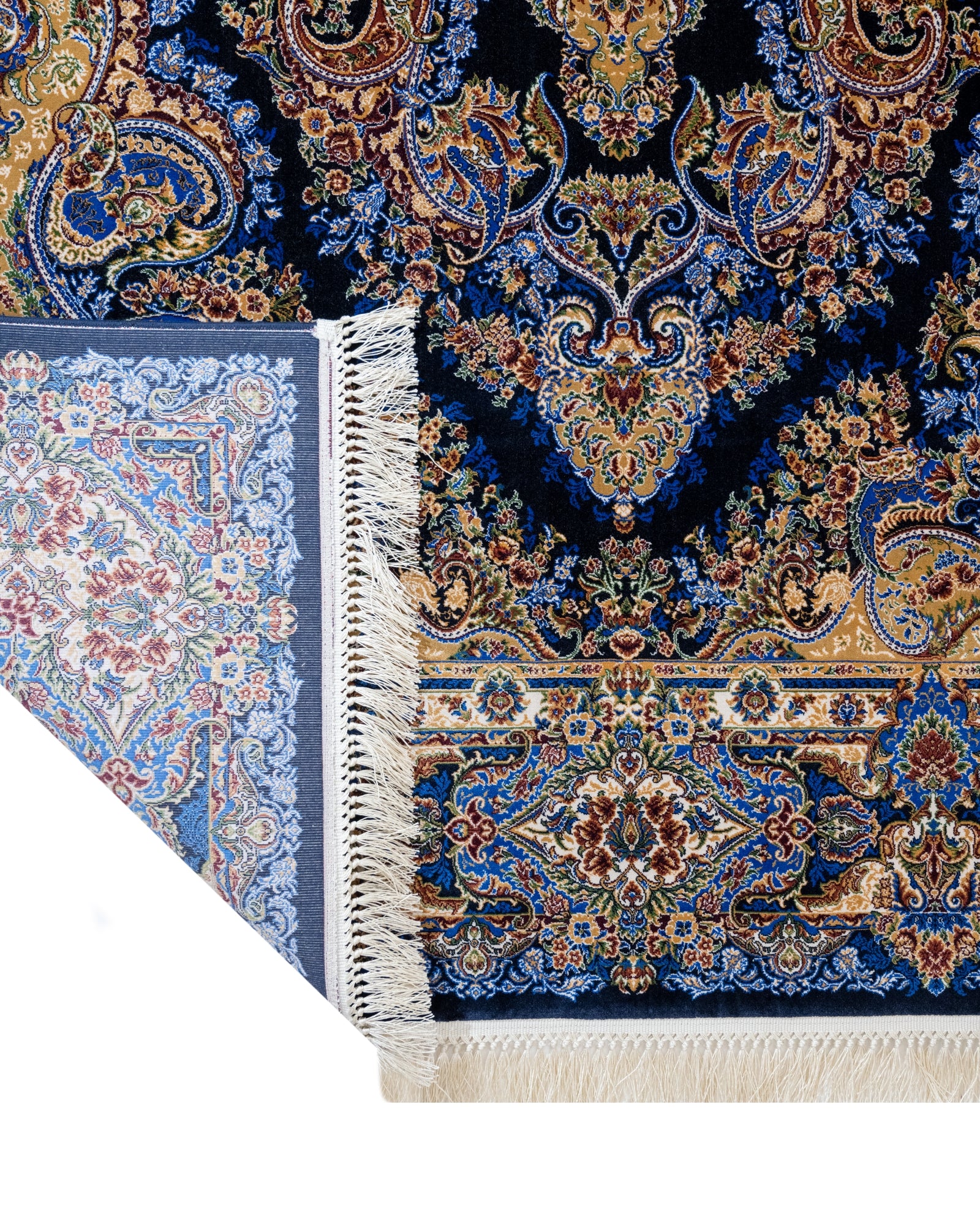 Sage Lacivert Klasik Viskon Makine Halısı Artemis