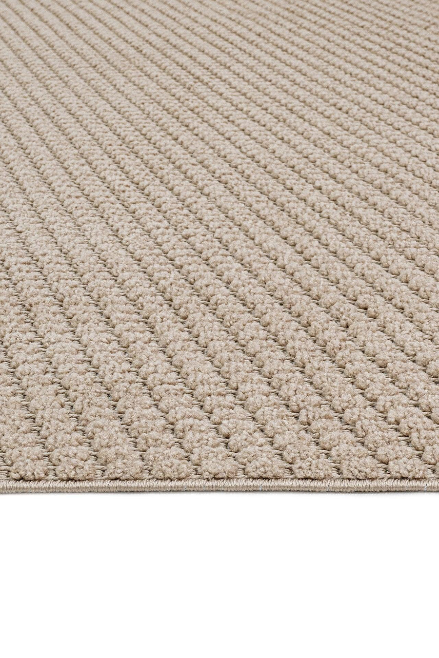 Beige Textured Area Rug, Machine Washable – alternate angle