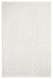 Celestial Krem Çizgili Polyester Makine Alan Halısı Luxess