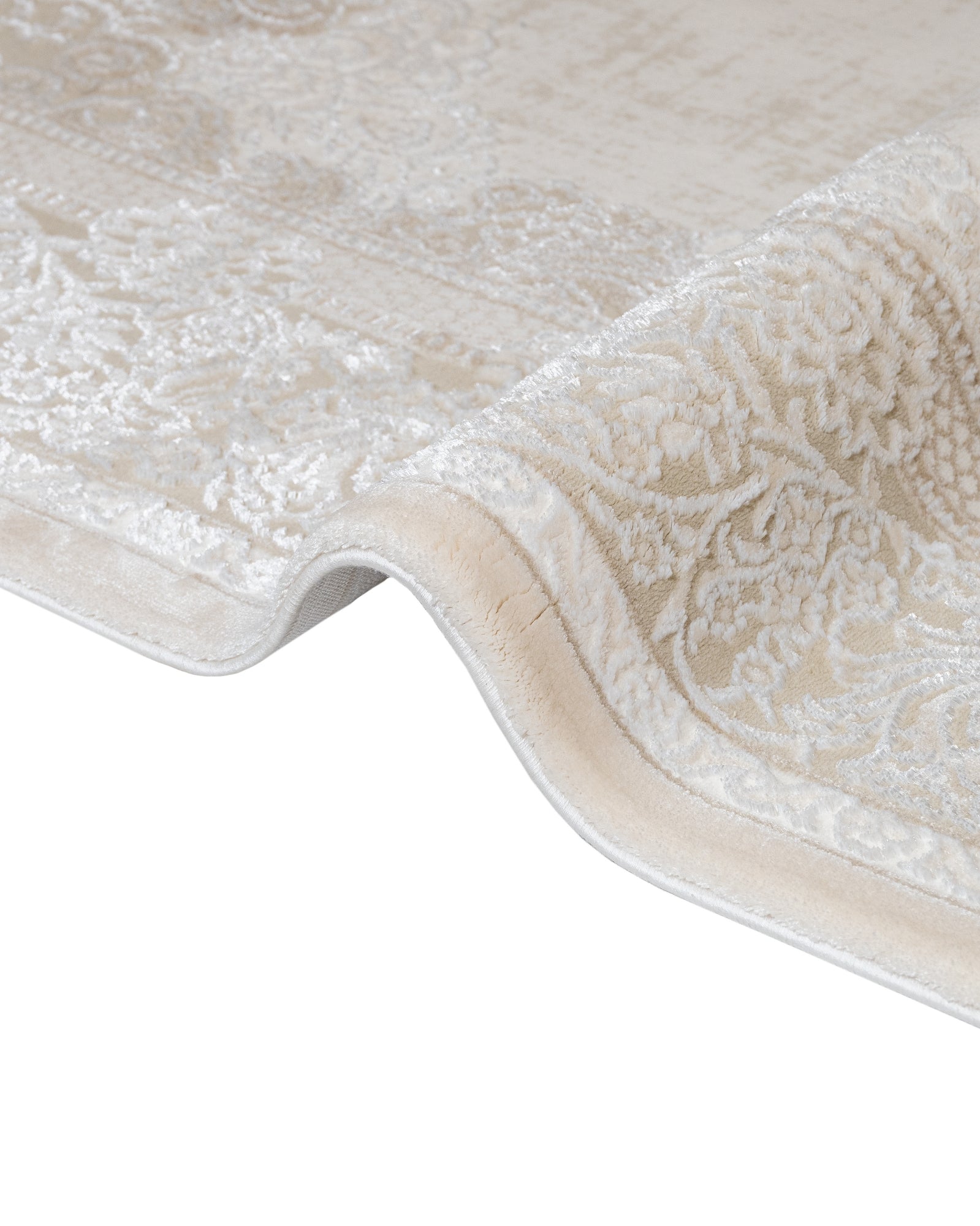 Fuchsia Bej Klasik Akrilik Makine Halısı Artemis