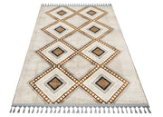 Prabhakar  Krem Bambu Dijital Baskı Halı