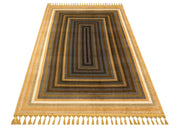 Pratyaksh  Kahverengi Bambu Dijital Baskı Halı