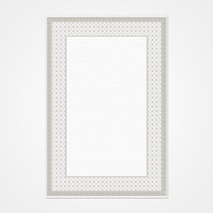 Aleena Beyaz Çerçeveli Polyester Makine Halısı - HALI.NET