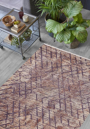 Vizon Geometrik Modern Halı - Yıkanabilir - Kaymaz Taban - Pati Dostu