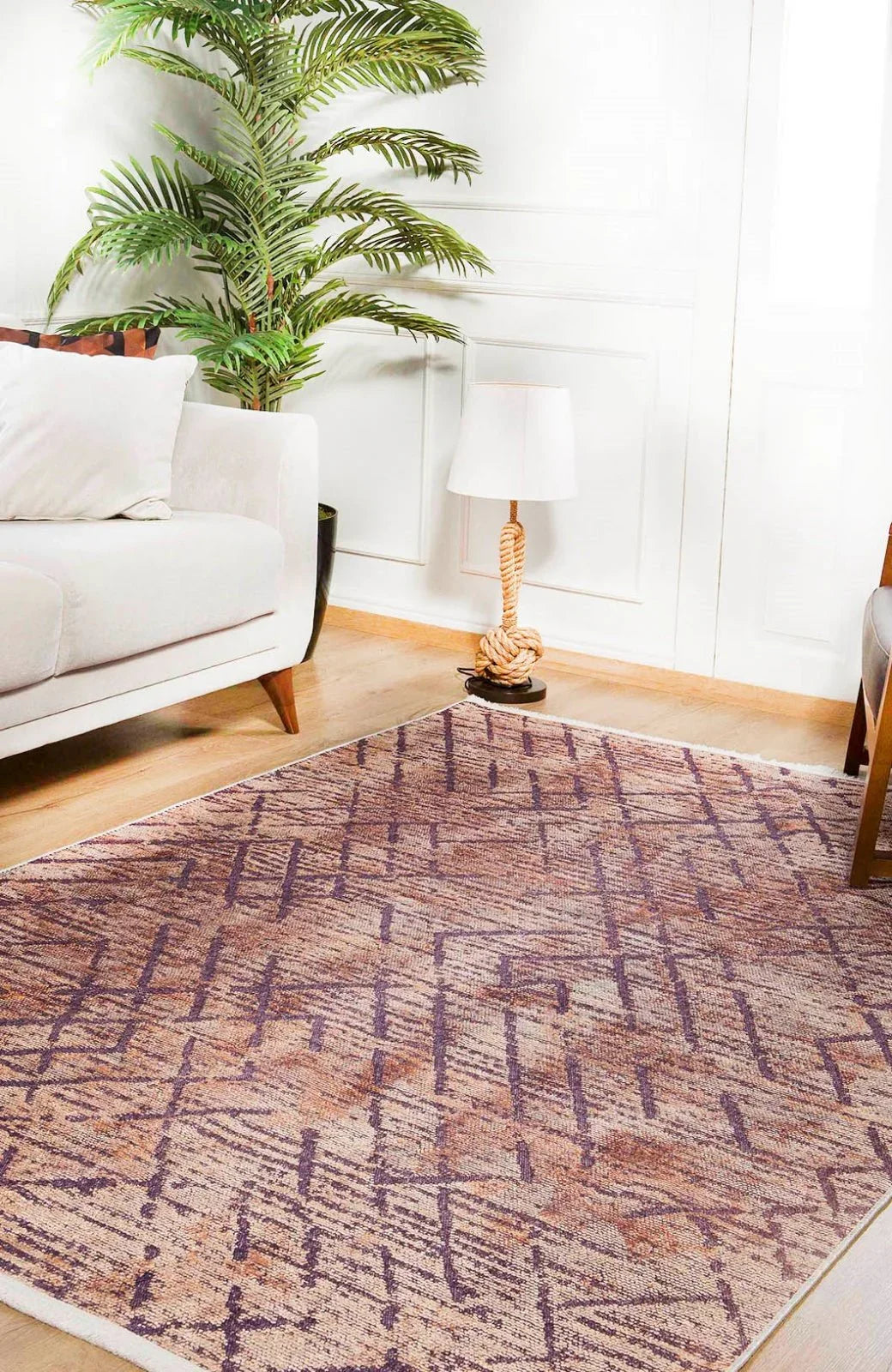 Vizon Geometrik Modern Halı - Yıkanabilir - Kaymaz Taban - Pati Dostu