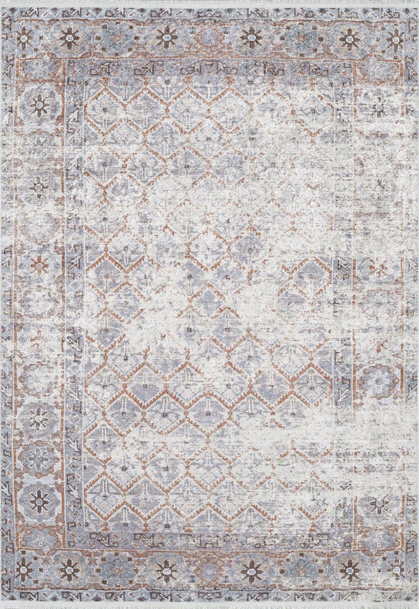 Gri Dokulu Minimalist Halı - Yıkanabilir - Kaymaz Taban - Pati Dostu