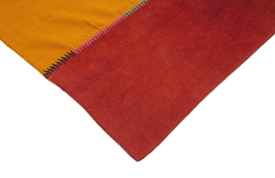 Pembe Kırmızı Kilim Çizgili Salon Halısı - El Dokuma 6 m² – Koridor kullanımı