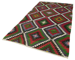 Anatolian Kilim Kırmızı Geometrik Pamuk Yün El Dokuma Halısı 149x274 - El Dokuma - HALI.NET