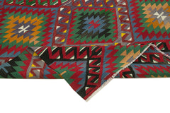 Anatolian Kilim Kırmızı Geometrik Pamuk Yün El Dokuma Halısı 175x310 - El Dokuma - HALI.NET