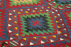 Anatolian Kilim Kırmızı Geometrik Pamuk Yün El Dokuma Halısı 175x310 - El Dokuma - HALI.NET