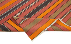 Anatolian Kilim Turuncu Çizgili Pamuk Yün El Dokuma Halısı 153x267 - El Dokuma - HALI.NET