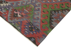 Anatolian Kilim Yeşil Geometrik Pamuk Yün El Dokuma Halısı 164x290 - El Dokuma - HALI.NET