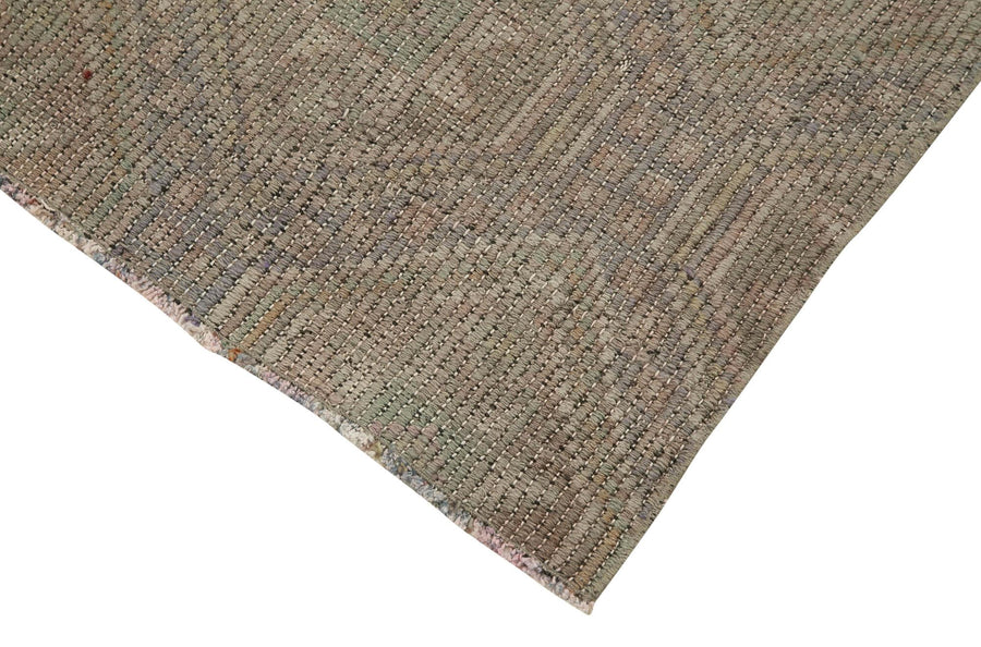Bej El Dokuma Halı Geometrik Desenli Vintage 76x295 cm – Koridor kullanımı