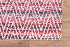 Caluire-et-Cuire Pembe Geometrik Pamuk Dijital Baskı Dekoratif Halı Artloop