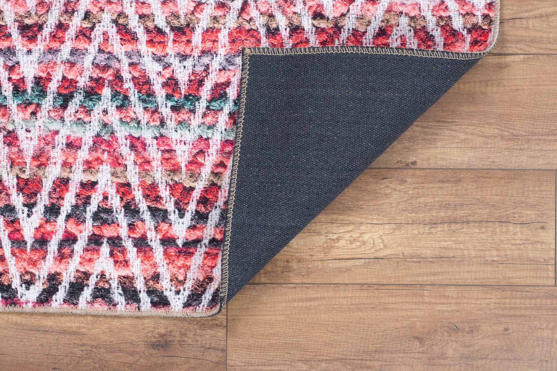 Caluire-et-Cuire Pembe Geometrik Pamuk Dijital Baskı Dekoratif Halı Artloop