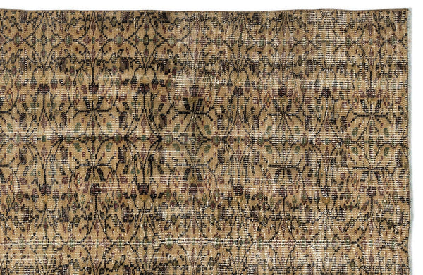 Antrasit Bej Anadolu Eskitme Geometrik Yün Halı 160x277 - Özel Seri