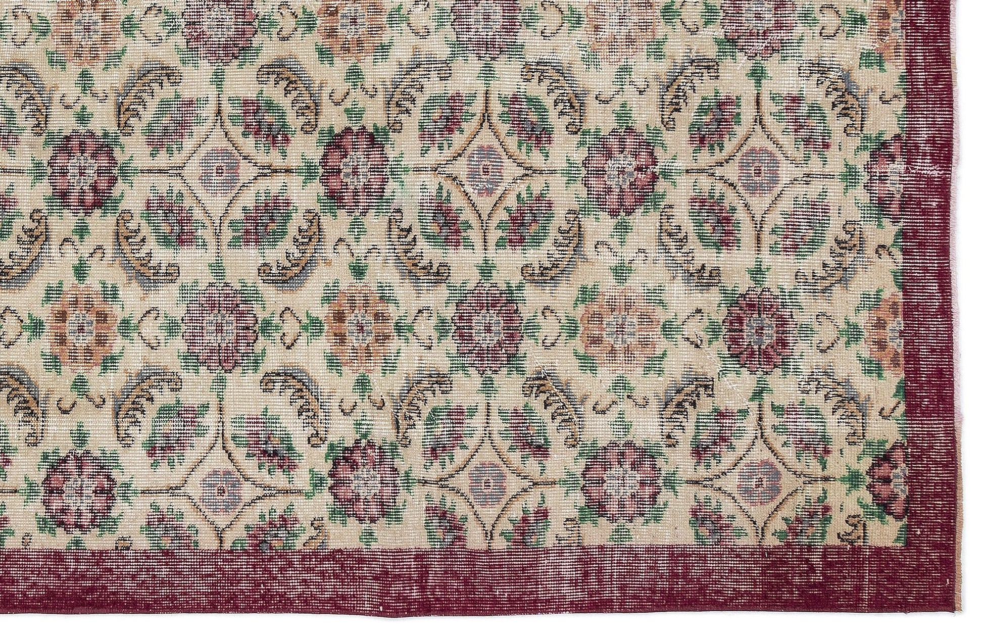 Atina 10451 Bej Eskitme Yün El Dokuma Halısı 173 x 271 - El Dokuma - HALI.NET