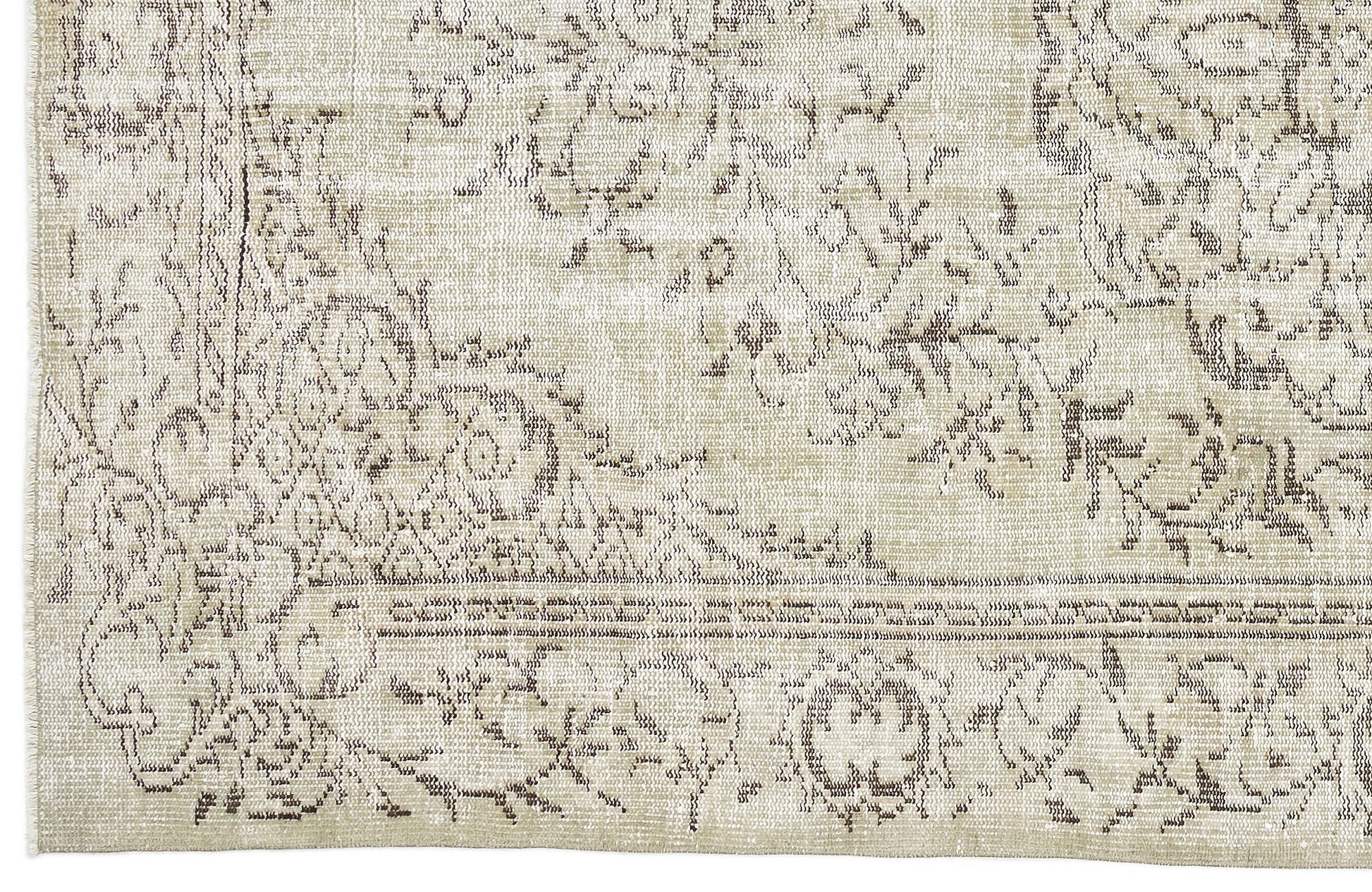 Atina 10616 Bej Eskitme Yün El Dokuma Halısı 168 x 285 - El Dokuma - HALI.NET