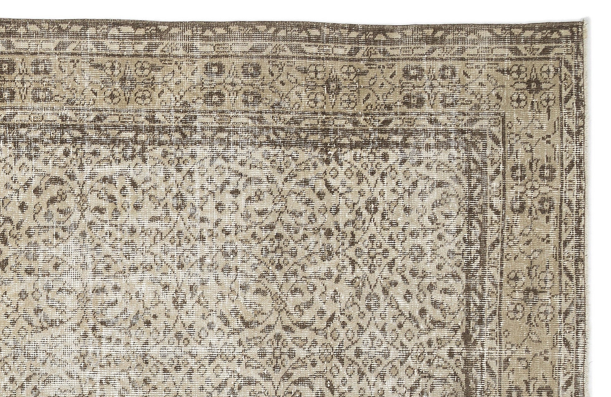 Atina 10623 Bej Eskitme Yün El Dokuma Halısı 205 x 317 - El Dokuma - HALI.NET