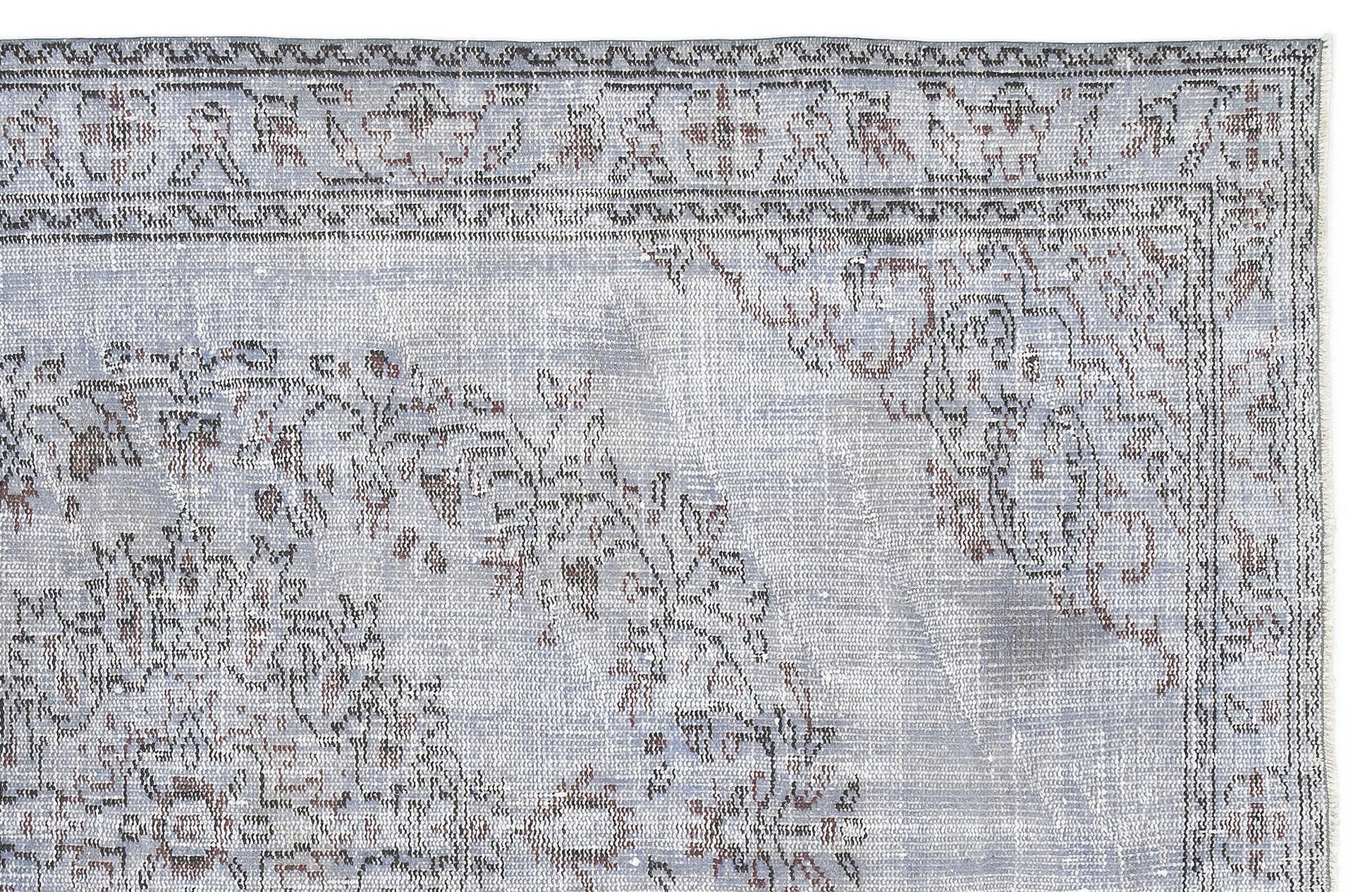 Atina 10651 Mavi Eskitme Yün El Dokuma Halısı 167 x 257 - El Dokuma - HALI.NET