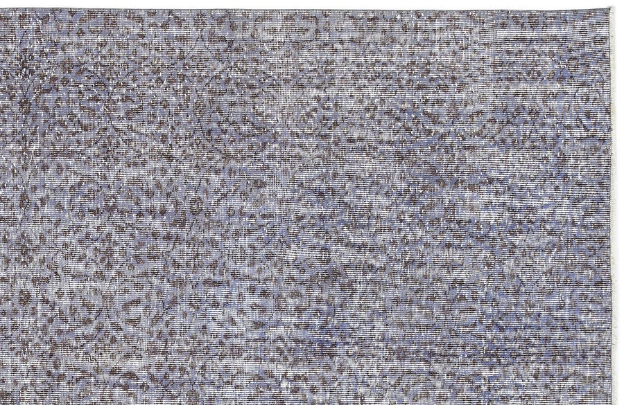 Grey & Blue Abstract Hand-Knotted Rug 164x273 cm (5'5" x 8'11") – in the living room
