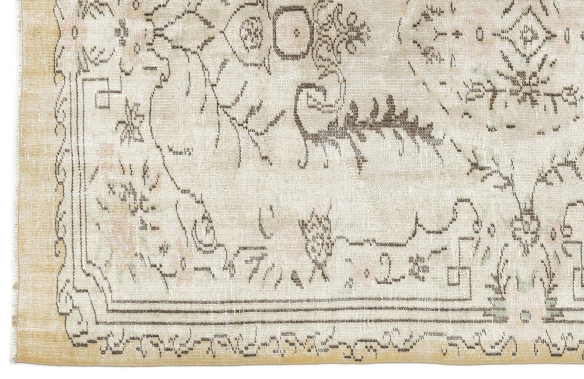 Atina 10821 Bej Eskitme Yün El Dokuma Halısı 157 x 266 - El Dokuma - HALI.NET