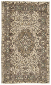 Atina 10828 Bej Eskitme Yün El Dokuma Halısı 170 x 287 - El Dokuma - HALI.NET